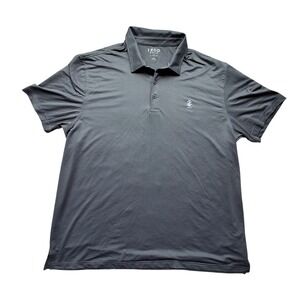 IZOD Golf Mens XXL Performance Polo Shirt Black White Stripe Stretch Breathable